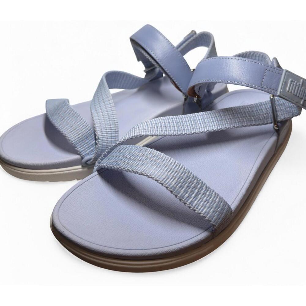 NEW FITFLOP WILD LAVENDER PURPLE LOOSH WEBBING Z-STRAP SANDALS SHOES SIZE 9